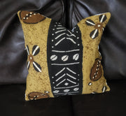 Mudcloth Pillow Cover Patchwork Brown/Black/White