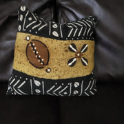 Mudcloth Pillow Cover Patchwork Brown/Black/White