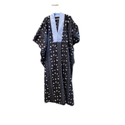 Leppi Indigo Dyed Women Boubou Kaftan TossokoClothing