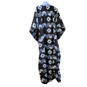 Leppi Indigo Dyed Women Boubou Kaftan TossokoClothing